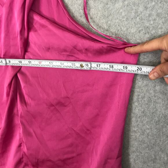 Sincerely‎ Jules Top Womens Large Pink Blouse Satin Halter Party Career Silky - Picture 4 of 7